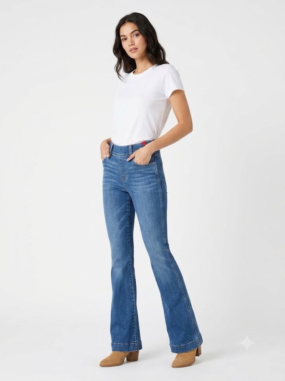 Spanx EveryWear Flare Jeans Vintage Indigo Wash Small